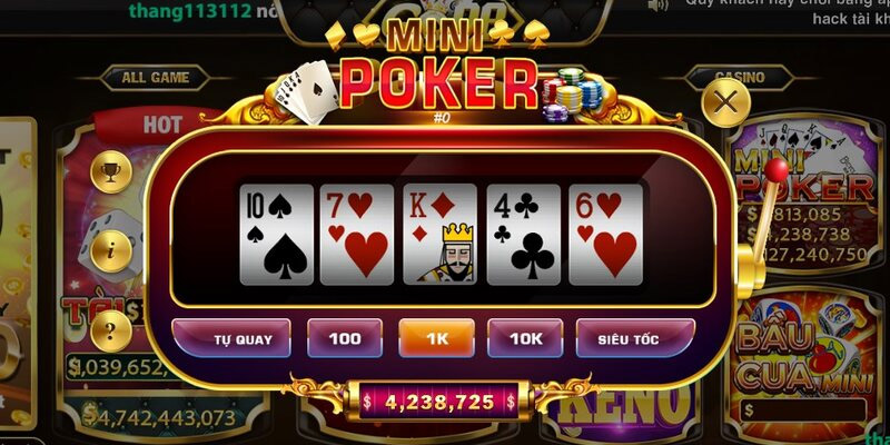 Chơi mini Poker tại Go88 có rất nhiều lợi thế