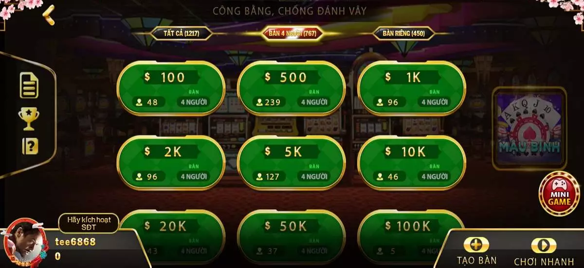 Hướng dẫn cách chơi binh xập xám online tại Go 88 cho người mới