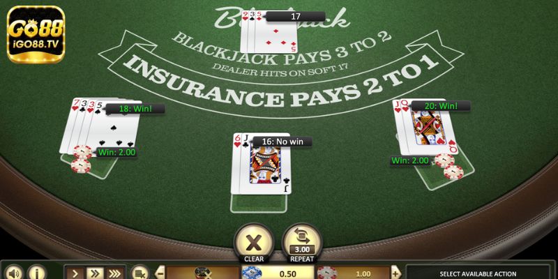 Quy tắc chơi bài và các biến thể khác trong Blackjack GO88